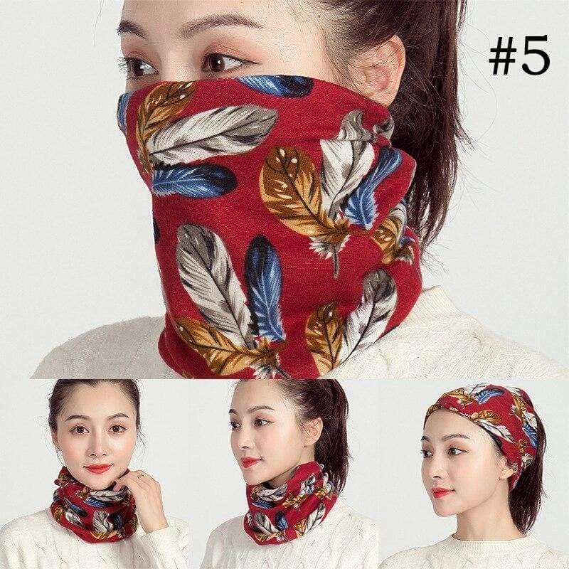 Unisex cotton ring neck scarf - 5 - face cover