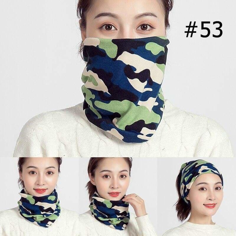 Unisex cotton ring neck scarf - 53 - face cover