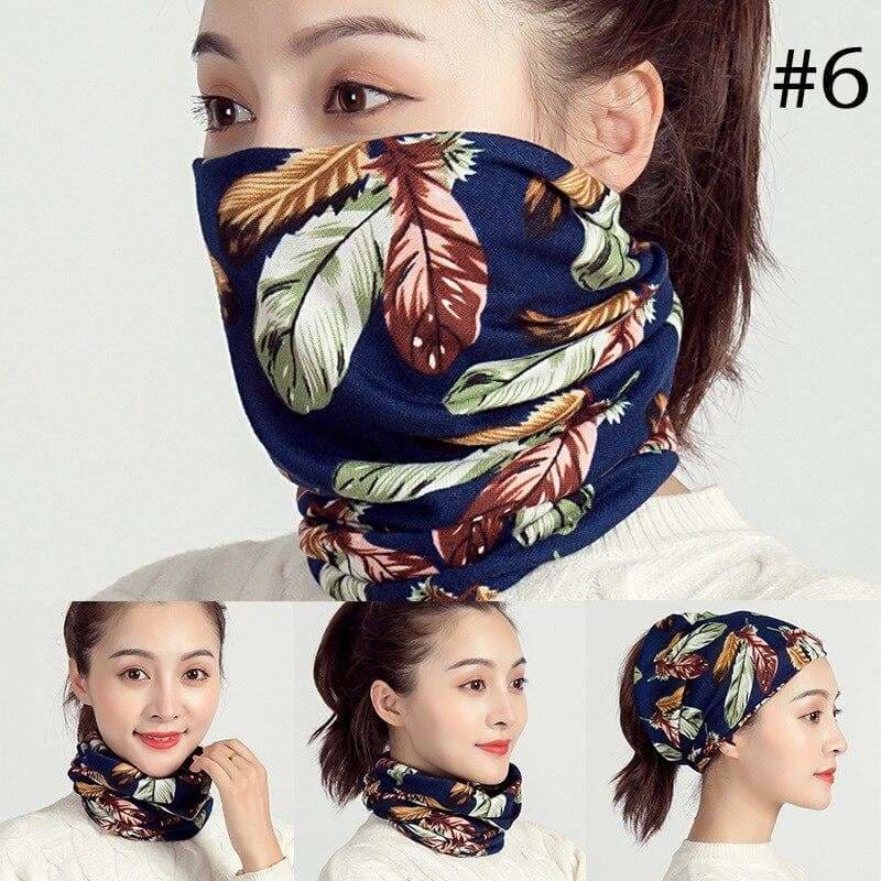 Unisex cotton ring neck scarf - 6 - face cover