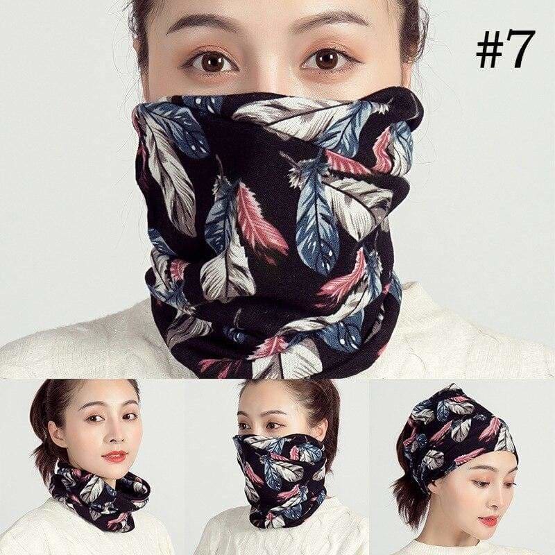 Unisex cotton ring neck scarf - 7 - face cover