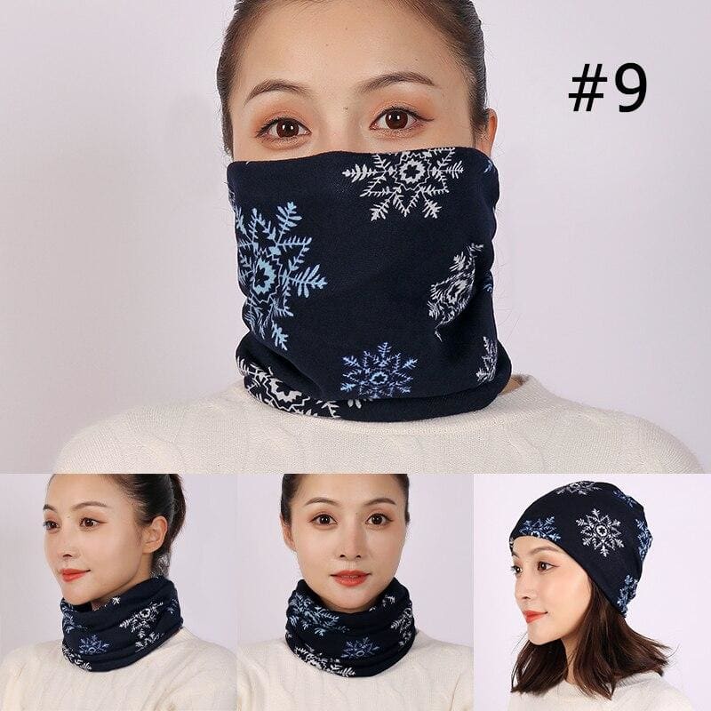Unisex cotton ring neck scarf - 9 - face cover