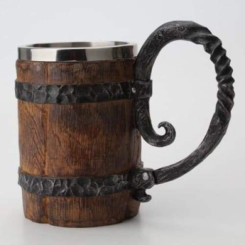 Viking Wood Mug - about 600ML / 1pcs once - Mugs