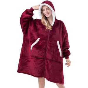 Wearable Blanket for All - Zip Red - Blankets