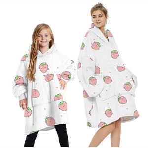 Wearable Blankets Printed - strawberry pink / Kids