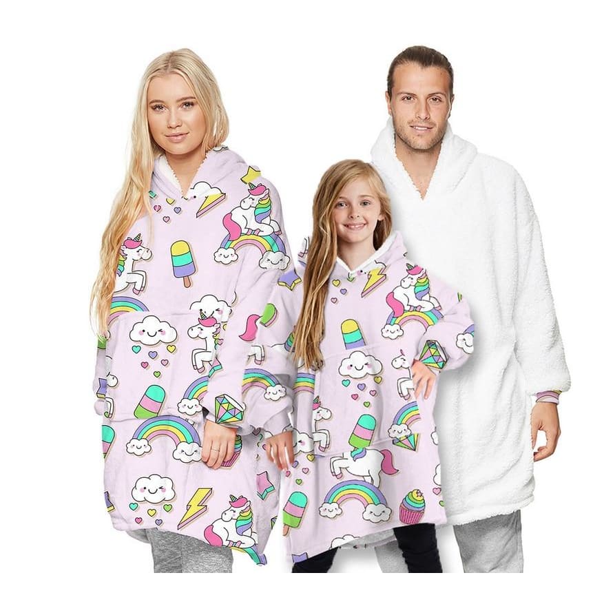Wearable Blankets Printed - unicorn / Kids