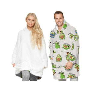 Wearable Hooded Blankets Pullover - avocado green / Adult