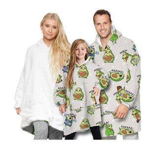 Wearable Hooded Blankets Pullover - avocado green / Kids