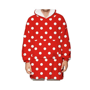 Wearable Hooded Blankets Pullover - red / Kids