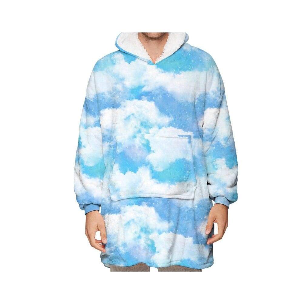Wearable Hooded Blankets Pullover - sky blue / Kids