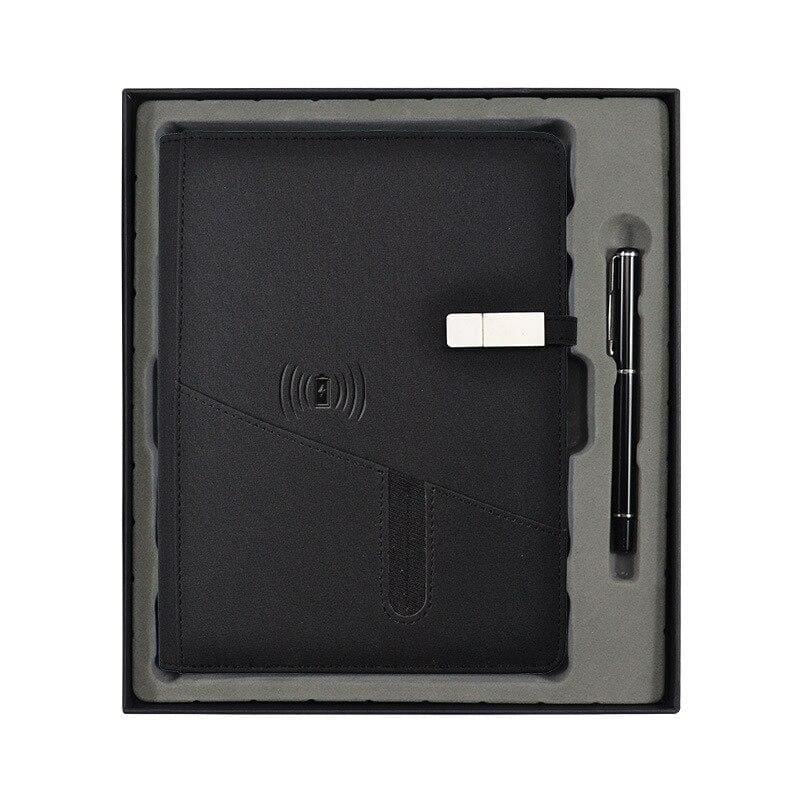 Wireless Phone Charging Notebook - Black / 8kmA 16gU disk
