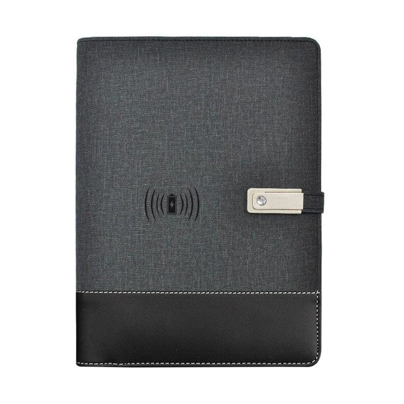 Wireless Phone Charging Notebook - Black / A5 - Business