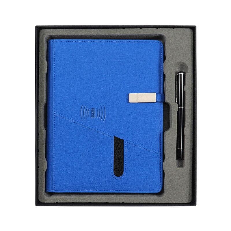 Wireless Phone Charging Notebook - Blue / 8kmA 16gU disk