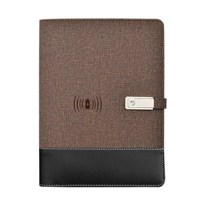 Wireless Phone Charging Notebook - Brown / A5 - Business