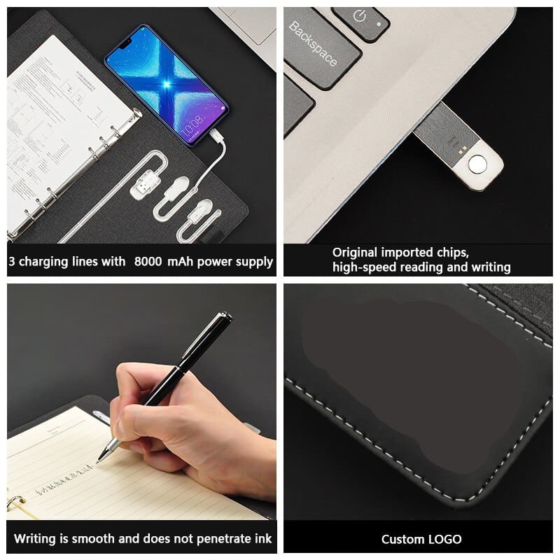 Wireless Phone Charging Notebook - Business