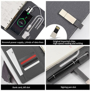 Wireless Phone Charging Notebook - Business