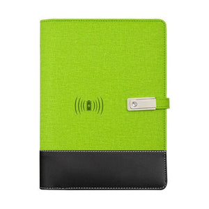 Wireless Phone Charging Notebook - Green / A5 - Business