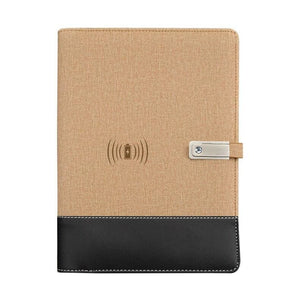 Wireless Phone Charging Notebook - Khaki / A5 - Business