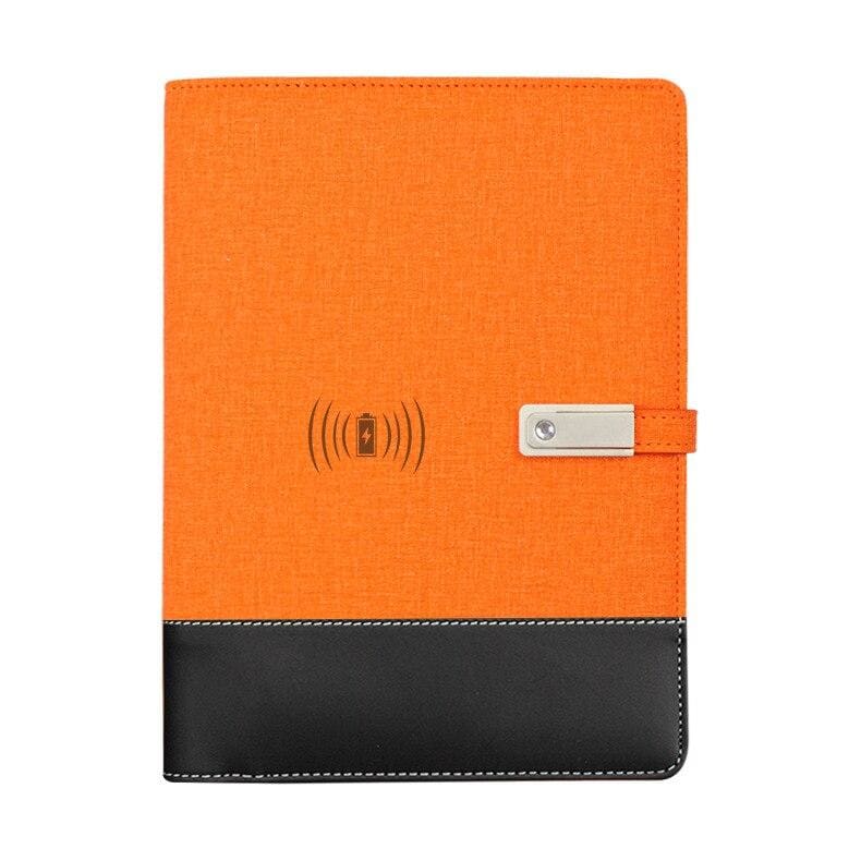 Wireless Phone Charging Notebook - Orange / A5 - Business