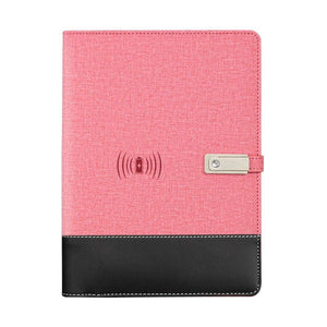 Wireless Phone Charging Notebook - Pink / A5 - Business