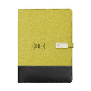 Wireless Phone Charging Notebook - Yellow / A5 - Business