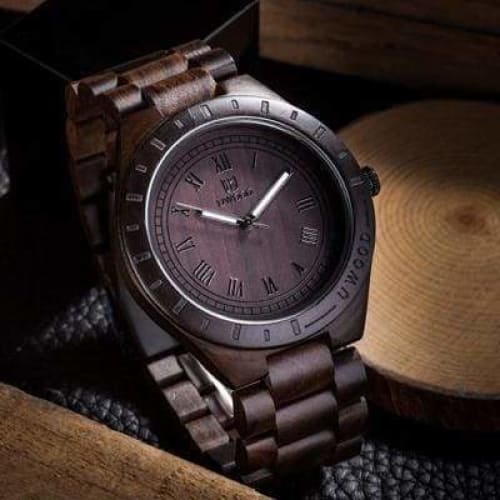 Wood Watch Casual Bamboo - Black - Quartz Watches