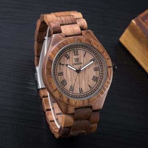 Wood Watch Casual Bamboo - Brown - Quartz Watches