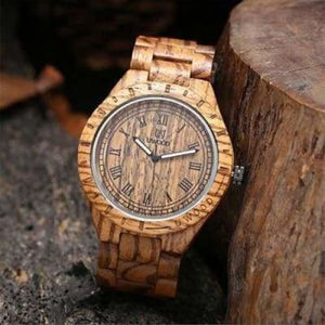 Wood Watch Casual Bamboo - Coffee - Quartz Watches