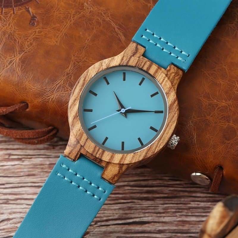 Wood Watch Luxury Royal Blue Bands - Quartz Watches