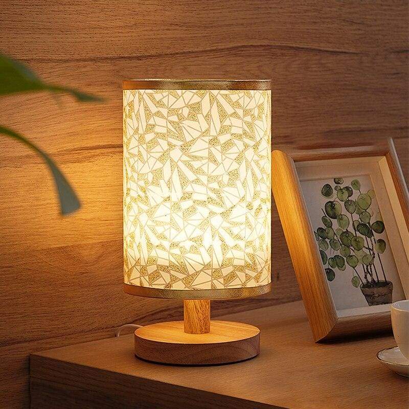 Wooden Base Corner Lamp - Gold / A warm light - LED Night