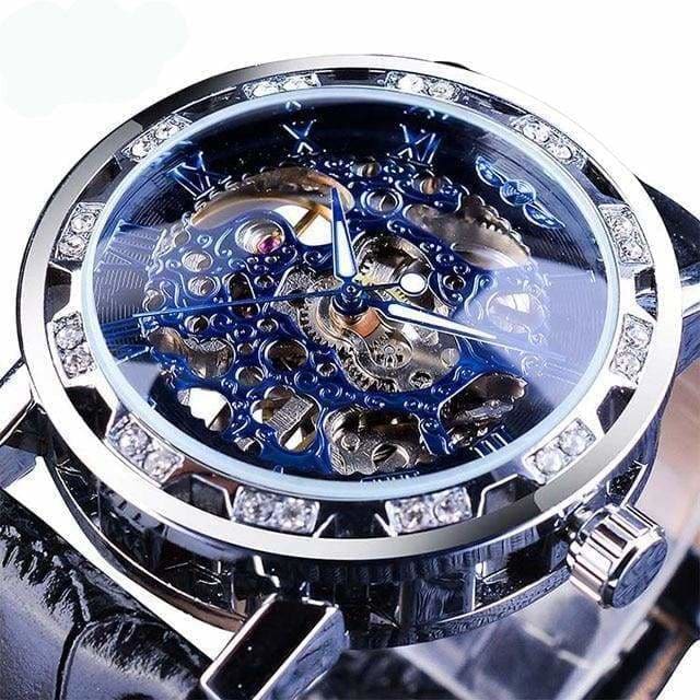Wrist Watch Diamond Mechanical - Black - Watches