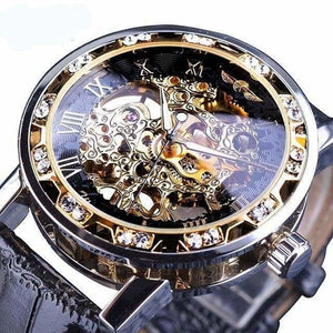 Wrist Watch Diamond Mechanical - Gold - Watches