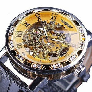 Wrist Watch Diamond Mechanical - Yellow - Watches